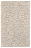 4' X 6' Tan And Ivory Wool Geometric Tufted Handmade Stain Resistant Area Rug