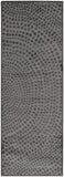 8' Gray And Silver Abstract Runner Rug