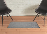 2' X 3' Gray And Silver Abstract Area Rug