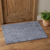 2' X 3' Blue and Ivory Abstract Hand Woven Area Rug