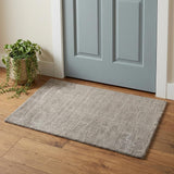 2' X 3' Gray and Ivory Abstract Hand Woven Area Rug