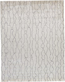 2' X 3' Gray and Ivory Abstract Hand Woven Area Rug