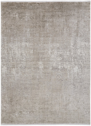 3' X 5' Brown And Ivory Damask Washable Indoor Outdoor Area Rug