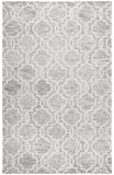 2' X 3' Gray And Ivory Wool Geometric Tufted Handmade Stain Resistant Area Rug