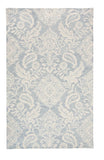 2' X 3' Blue And Ivory Wool Paisley Tufted Handmade Stain Resistant Area Rug
