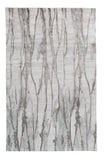 2' X 3' Ivory and Gray Abstract Hand Tufted Area Rug