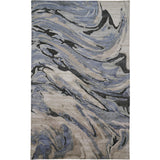 4' X 6' Gray and Ivory Abstract Hand Tufted Area Rug