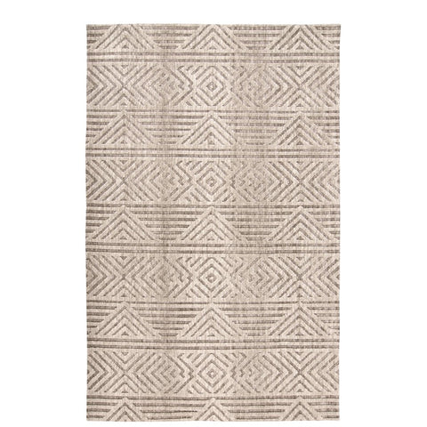 8' X 10' Navy Blue Abstract Washable Non Skid Indoor Outdoor Area Rug