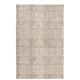 5' X 8' Gray And Silver Damask Washable Indoor Outdoor Area Rug