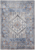 2' X 3' Blue and Ivory Floral Area Rug