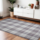 4' X 6' Gray Taupe And Ivory Abstract Hand Woven Stain Resistant Area Rug