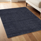 4' X 6' Blue Hand Woven Area Rug