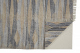 4' X 6' Gray Black And Brown Abstract Hand Woven Area Rug With Fringe