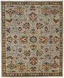 3' X 5' Black And Gray Wool Hand Knotted Area Rug