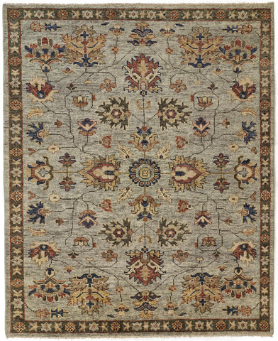 3' X 5' Black And Gray Wool Hand Knotted Area Rug