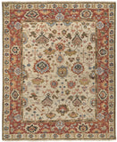 8' X 10' Sky Blue Gray And Ivory Trellis Washable Indoor Outdoor Area Rug