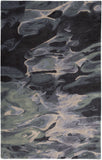 8' X 10' Purple And Lavender Abstract Washable Indoor Outdoor Area Rug