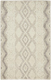 4' X 6' Ivory Taupe And Gray Wool Geometric Tufted Handmade Stain Resistant Area Rug