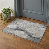 2' X 3' Ivory Black And Gray Abstract Area Rug