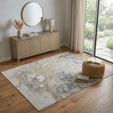 4' X 6' Gray Abstract Area Rug