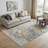 5' X 8' Gray Abstract Area Rug