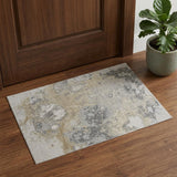 2' X 3' Gray Abstract Area Rug