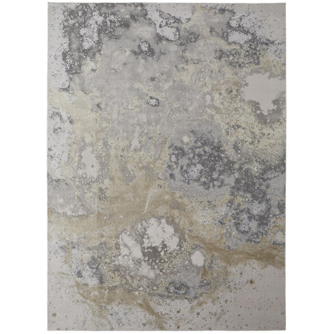 5' X 8' Sage And Ivory Striped Washable Indoor Outdoor Area Rug