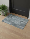 3' X 5' Blue And Gray Polka Dots Distressed Stain Resistant Area Rug