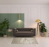 4' X 6' Ivory Gold And Gray Abstract Area Rug