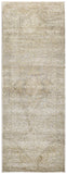 8' Gold And Ivory Floral Medallion Runner Rug