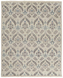 5' X 8' Beige And Brown Floral Medallion Area Rug