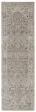 8' Tan Brown And Gray Medallion Distressed Runner Rug