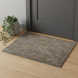2' X 3' Brown and Ivory Wool Abstract Hand Knotted Area Rug