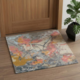 2' X 3' Ivory and Blue Wool Floral Hand Tufted Area Rug
