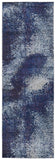 10' Blue and Purple Abstract Power Loom Runner Rug