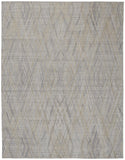 2' X 3' Gray and Ivory Abstract Hand Woven Area Rug