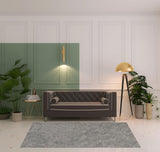 5' X 8' Gray Abstract Hand Woven Area Rug