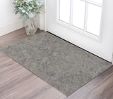 2' X 3' Gray Abstract Hand Woven Area Rug
