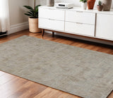 4' X 6' Taupe And Gray Abstract Hand Woven Area Rug