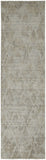 8' Gray And Taupe Abstract Hand Woven Runner Rug