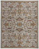 2' X 3' Gray And Gold Wool Floral Tufted Handmade Stain Resistant Area Rug