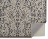 2' X 3' Ivory And Gray Wool Floral Tufted Handmade Stain Resistant Area Rug
