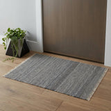 2' X 3' Silver And Brown Wool Striped Hand Knotted Area Rug