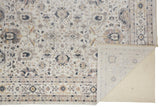 2' X 3' Tan Ivory And Blue Floral Stain Resistant Area Rug