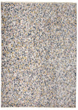 2' X 3' Taupe Tan And Orange Abstract Stain Resistant Area Rug