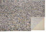2' X 3' Taupe Tan And Orange Abstract Stain Resistant Area Rug