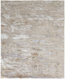 4' X 6' Ivory Gray And Tan Abstract Distressed Area Rug