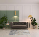 4' X 6' Ivory Gray And Tan Abstract Distressed Area Rug