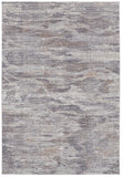 5' X 8' Taupe Tan and Orange Abstract Power Loom Distressed Area Rug