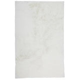 7' X 10' White Shag Area Rug